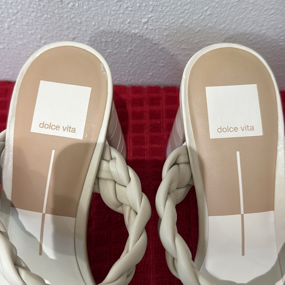 Dolce Vita Ivory Braided Sandals size 9.5 - Picture 3 of 6